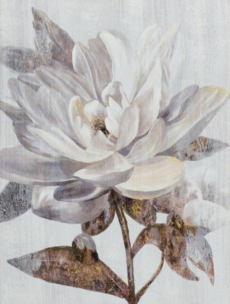 Keilrahmenbild LOTUS BLUME in bunt aus Holz