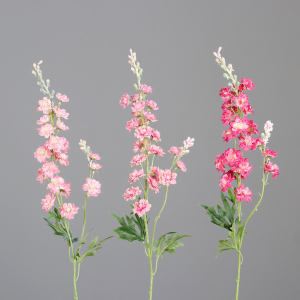 Kunstblume Delphinium in rosa aus Kunststoff