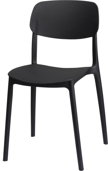 Gartenstuhl FELIX schwarz in schwarz aus Polypropylen