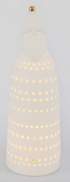 Nikolaus LED in weiß aus Keramik