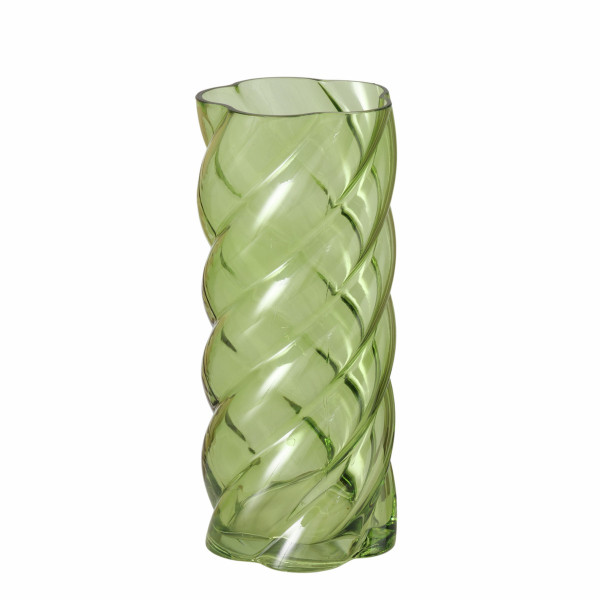 Vase CURVO in grün aus Glas