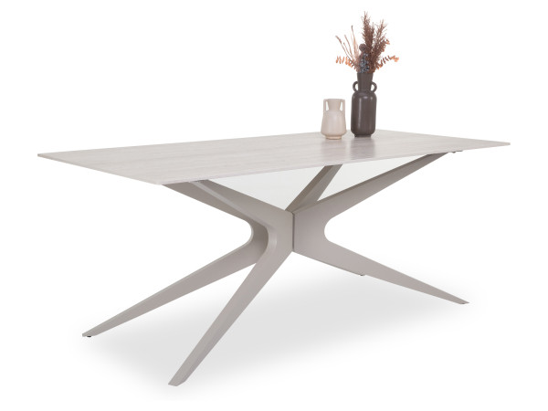 Esstisch HARPER SIBU in weiß aus Keramik