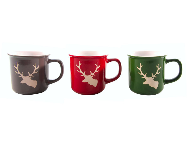 Kaffeebecher REINDEER in mehrfarbig aus Porzellan