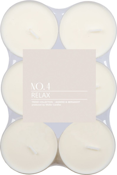 Maxi-Duftteelichter-Set RELAX in beige aus Wachs