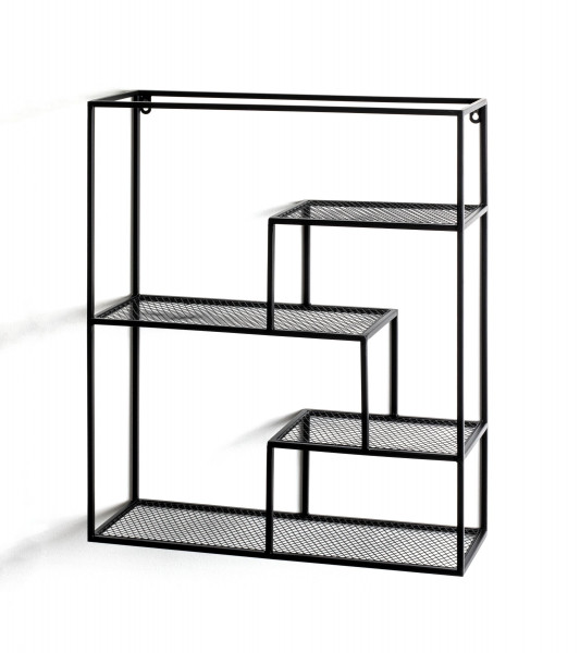 Wandregal in schwarz aus Metall