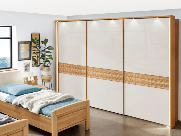 Kleiderschrank MONDO MENTANO in Natureiche aus Teilmassiv