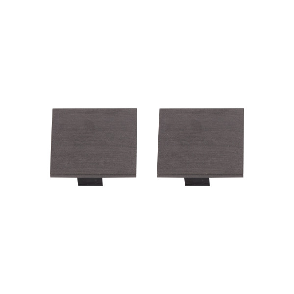 Endkappen-Set Premium in schwarz aus Aluminium