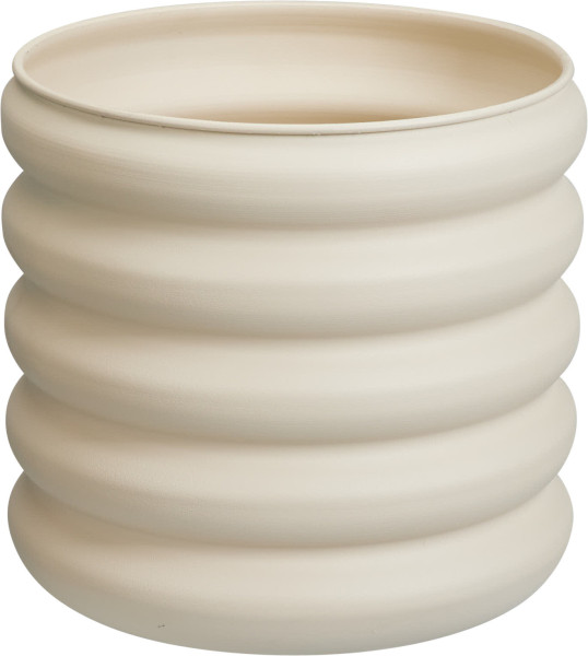 Übertopf in creme aus Eisen