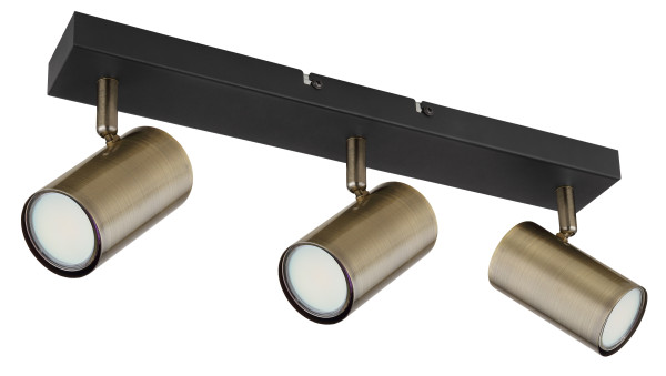Wand-/Deckenspot ROBBY in schwarz aus Metall