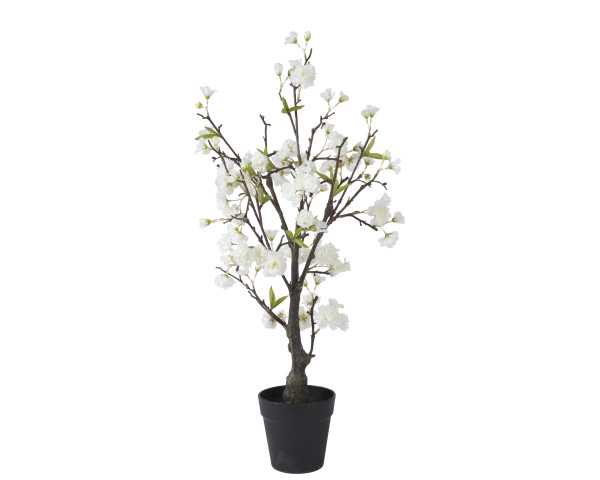Kunstpflanze KIRSCHBLÜTE weiss in mehrfarbig aus Polyester