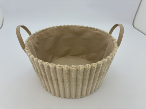 Korb vito in beige aus Materialmix