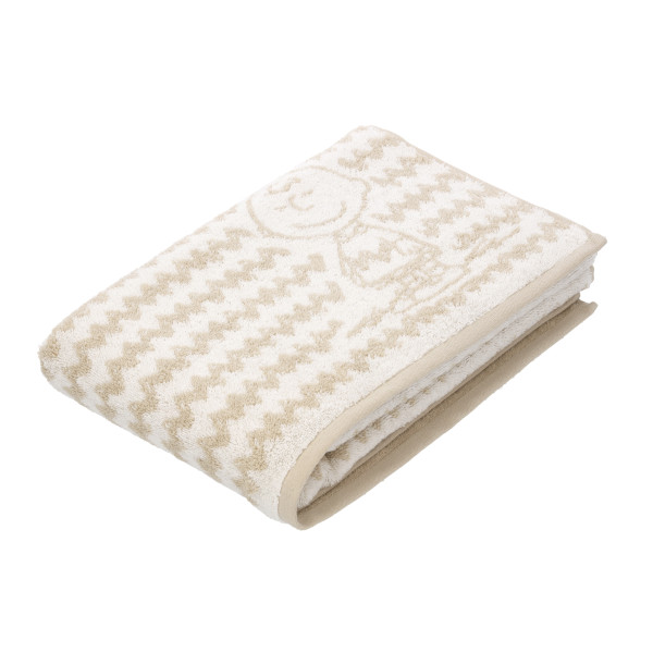 Duschtuch CHARLIE BROWN in beige aus Baumwolle