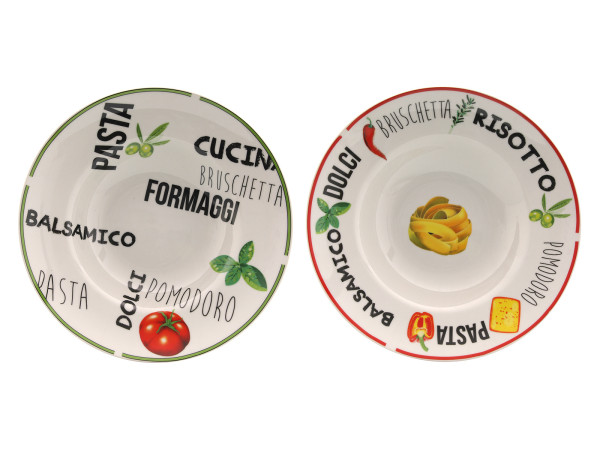 Pastateller ITALIA in mehrfarbig aus Porzellan