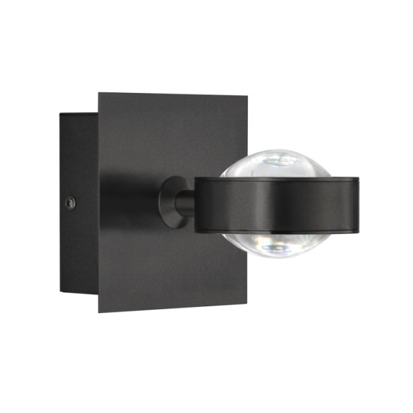 Wandleuchte SCHÖNER WOHNEN LENSE in schwarz aus Metall