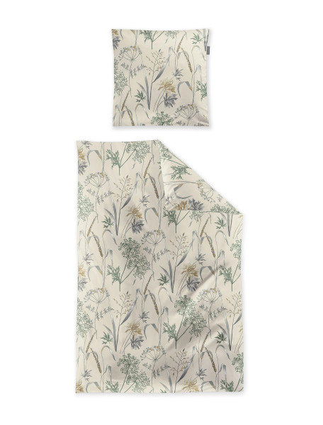 Bettwäsche KOALA Biber in braun aus Baumwolle