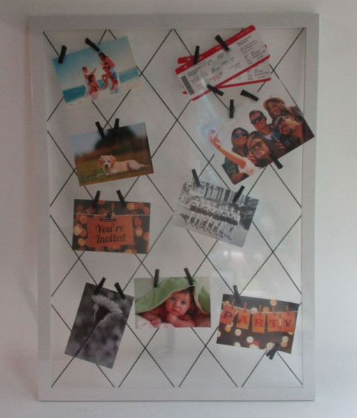 Fotorahmen CLIPS in weiß aus Materialmix