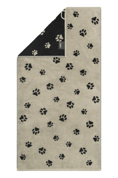 Handtuch WE LOVE DOGS Paws in schwarz aus Baumwolle