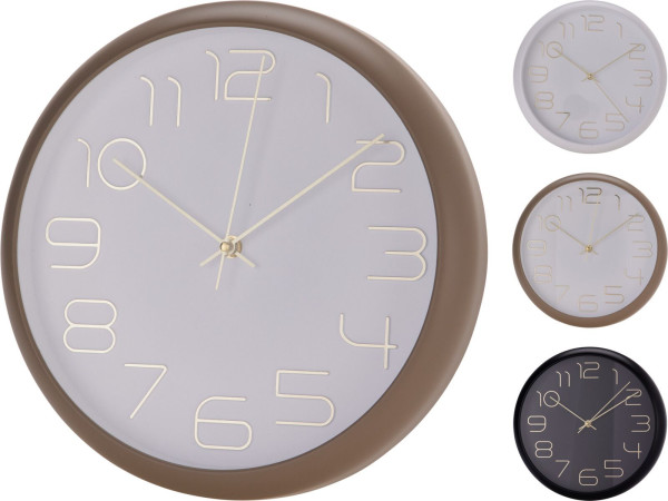 Wanduhr YORK in mehrfarbig aus Materialmix