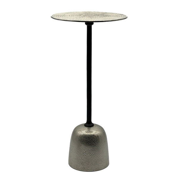 Beistelltisch in silberfarben aus Aluminium