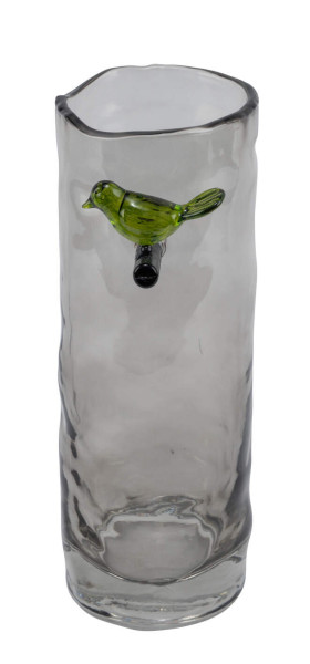Vase BIRDY in grün aus Glas