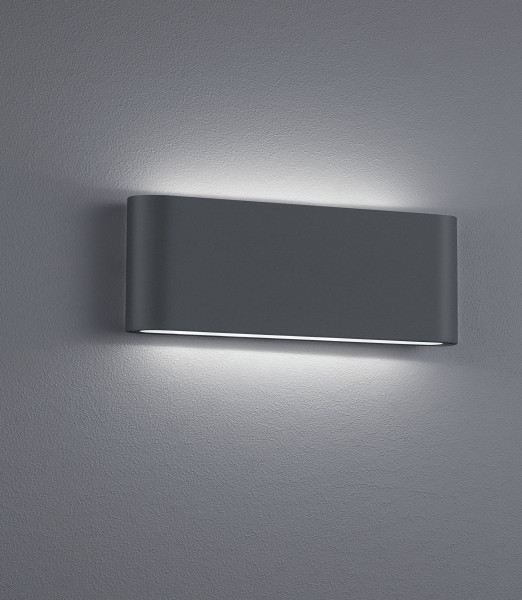 Wandleuchte THAMES II in anthrazit aus Aluminium