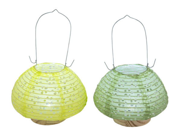 LED-Lampion in gelb aus Papier