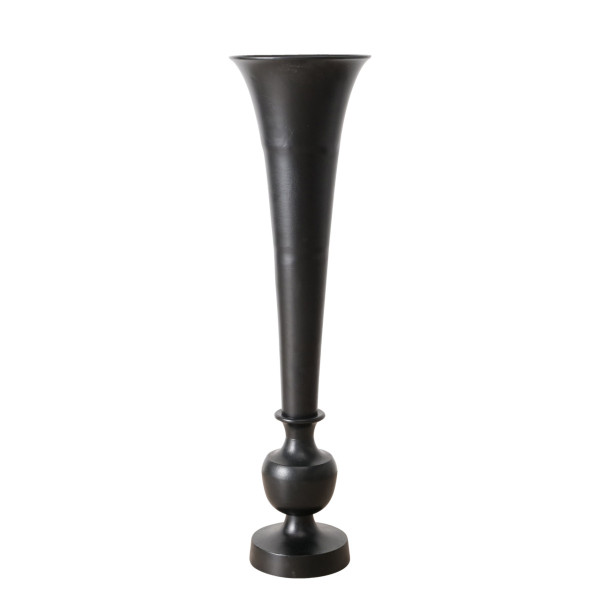 Vase BASUMA in schwarz aus Aluminium