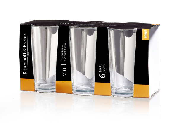 Longdrinkglas-Set VIO in klar aus Glas
