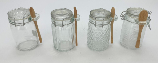 Vorratsglas SPOON in transparent aus Materialmix
