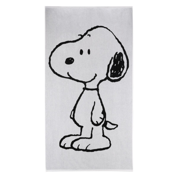 Strandtuch SNOOPY BEACH in schwarz aus Baumwolle