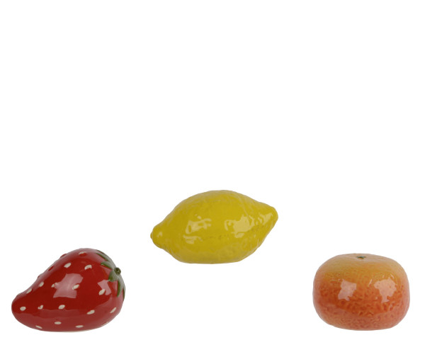 Deko-Obst in mehrfarbig aus Porzellan