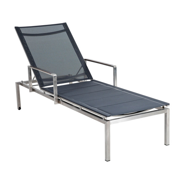 Gartenliege SYDNEY in silberfarben