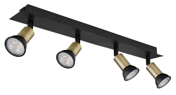 Wand-/Deckenspot DREW in schwarz aus Metall