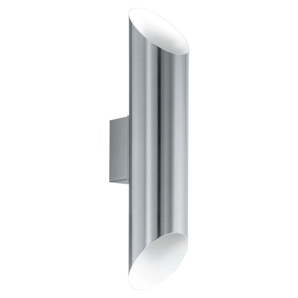 Wandleuchte AGOLADA in silber aus Edelstahl