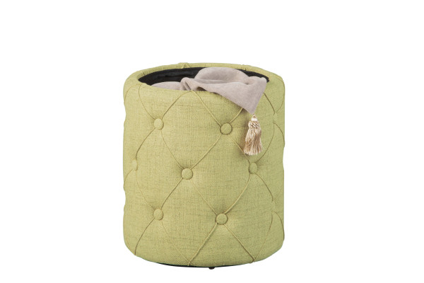 Hocker YAPAK in gelb aus Stoff