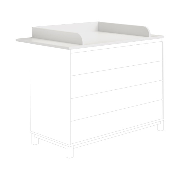 Wickelaufsatz PAIDI OLLI in weiß aus Dekor