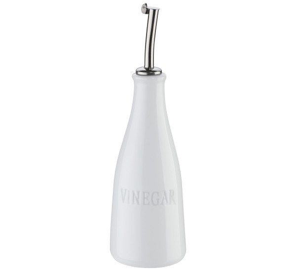 Essigflasche cilio VINEGAR in weiß aus Porzellan