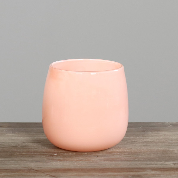 Vase in apricot aus Glas