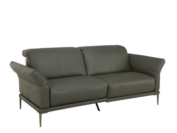 Sofa 2 Sitzer MONDO LILLIA in OLIVE aus Leder