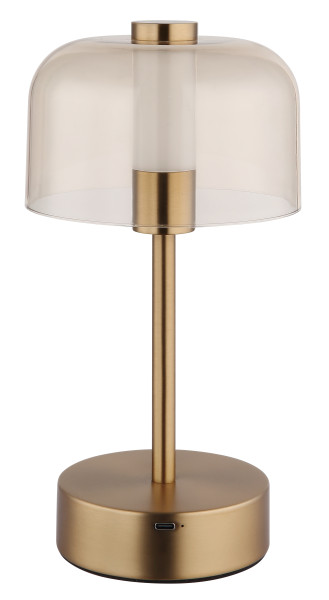 Tischleuchte SKYLER in goldfarben aus Metall