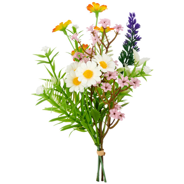 Kunstpflanze Ministräußchen in bunt aus Kunststoff