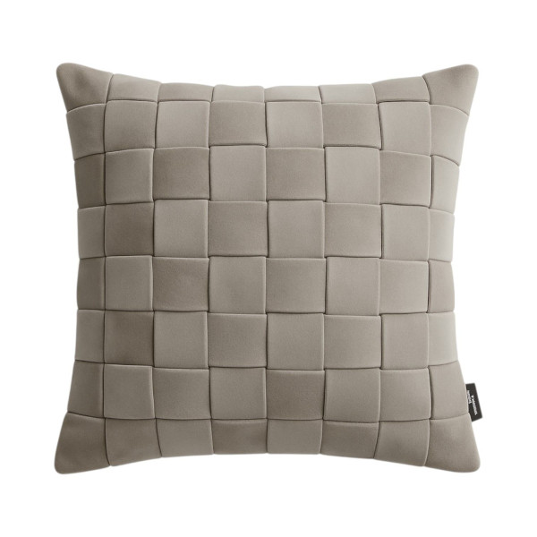 Kissen SYLVA in taupe aus Baumwolle