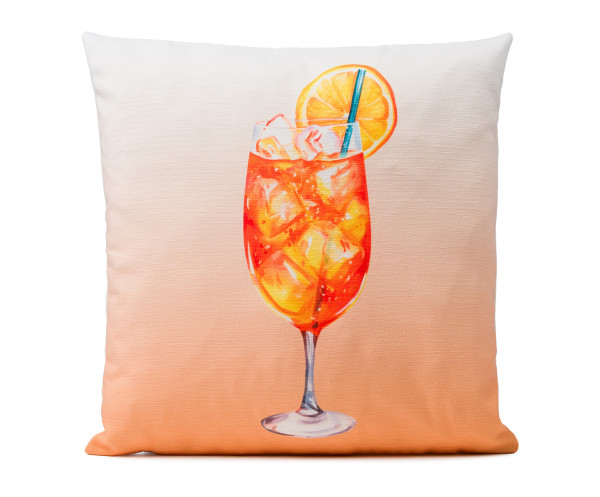 Kissenhülle COCKTAILS in orange aus Polyester