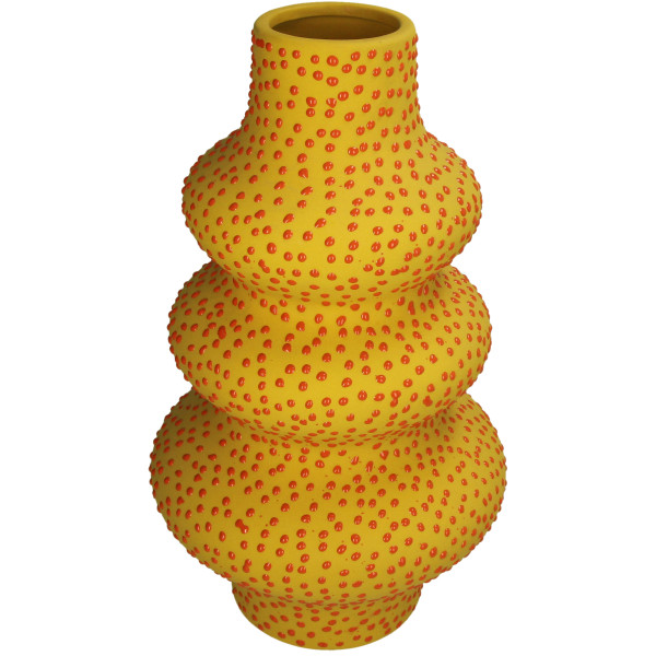 Vase SPOTS in gelb aus Steingut