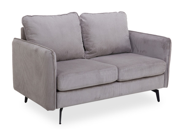 Sofa 2 Sitzer JENIK in grau aus Stoff
