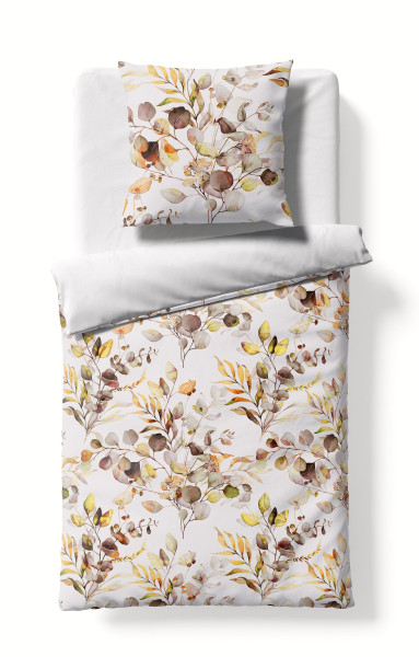 Bettwäsche MONDO Mako-Satin in braun aus Baumwolle