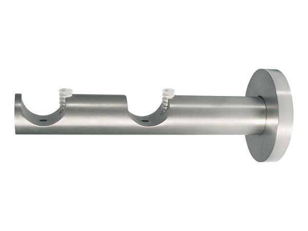 Doppelträger Edelstahloptik in silberfarben aus Metall