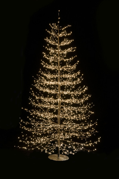 Weihnachtsbaum LED in goldfarben aus Metall