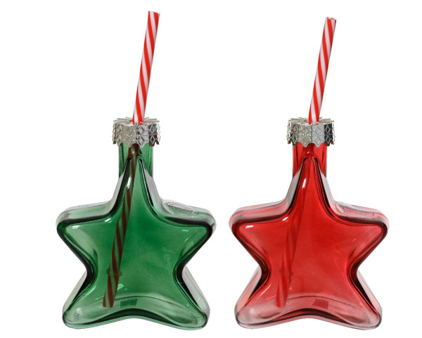 Trinkglas STAR in mehrfarbig aus Glas