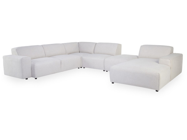 Polsterecke SANSIBAR MJOLDEN in snow aus Stoff